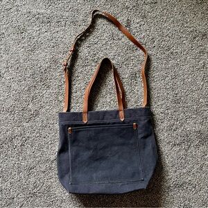 NWT Madewell Medium Transport Tote Black Canvas